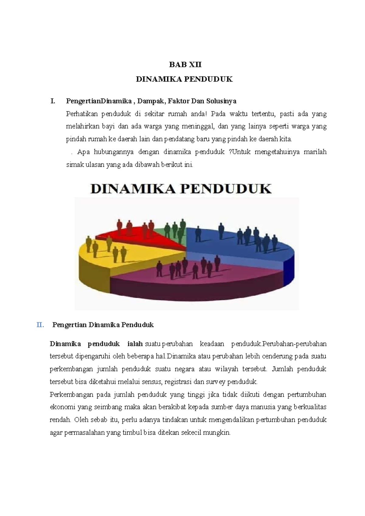 4. Pembelajaran IPS Bab XII Dinamika Penduduk - BAB XII DINAMIKA ...