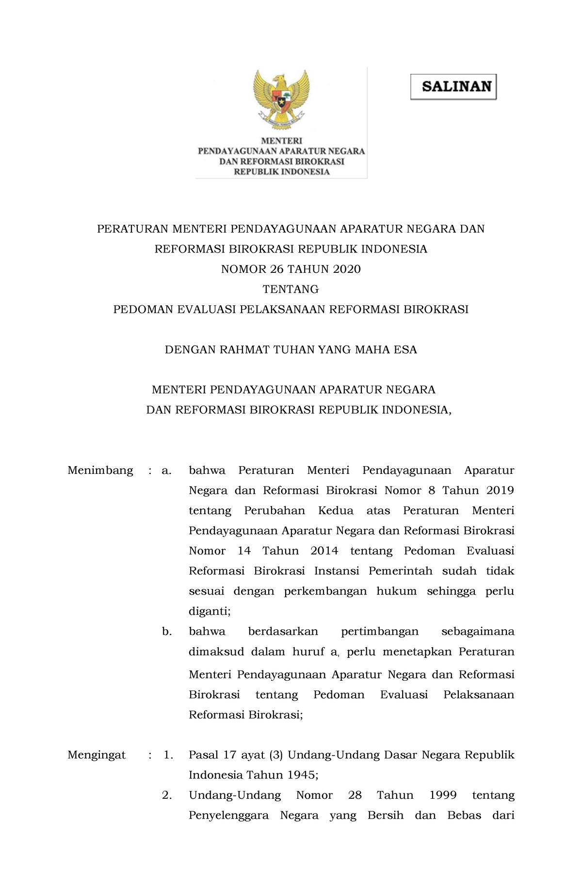 Peraturan Bkn Nomor 26 Tahun 2020 Tentang Jabatan Fungsional Pemadam