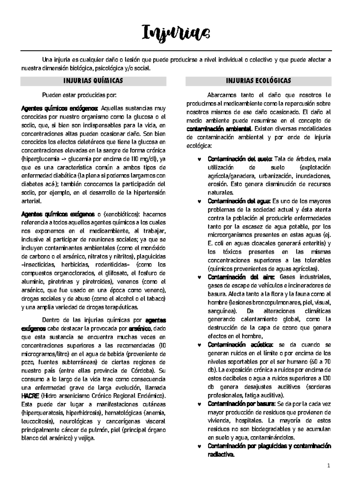 Tipos de injurias - Resumen Injuria - Injurias Una injuria es cualquier ...