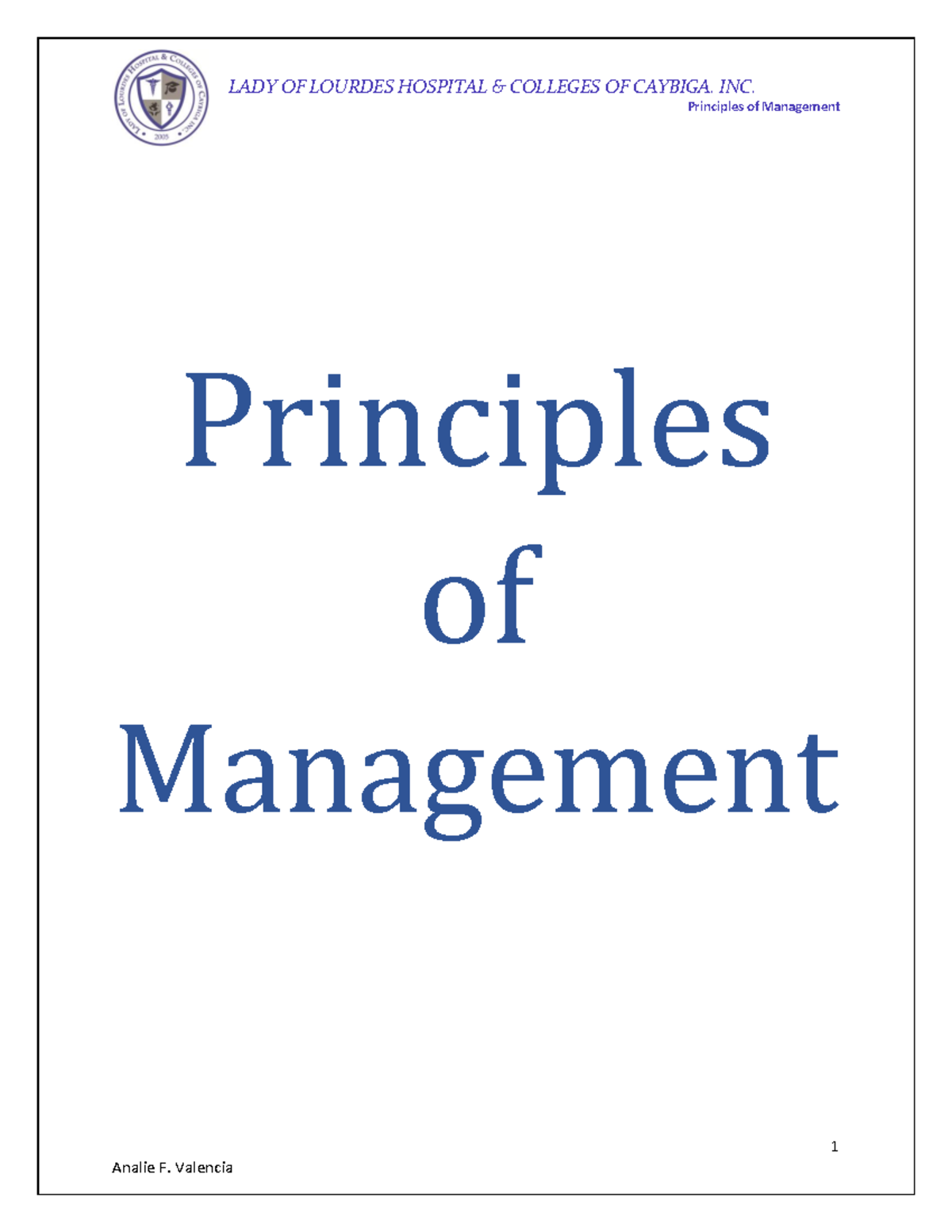 Principles Of Management - Principles Of Management 1 Principles Of ...