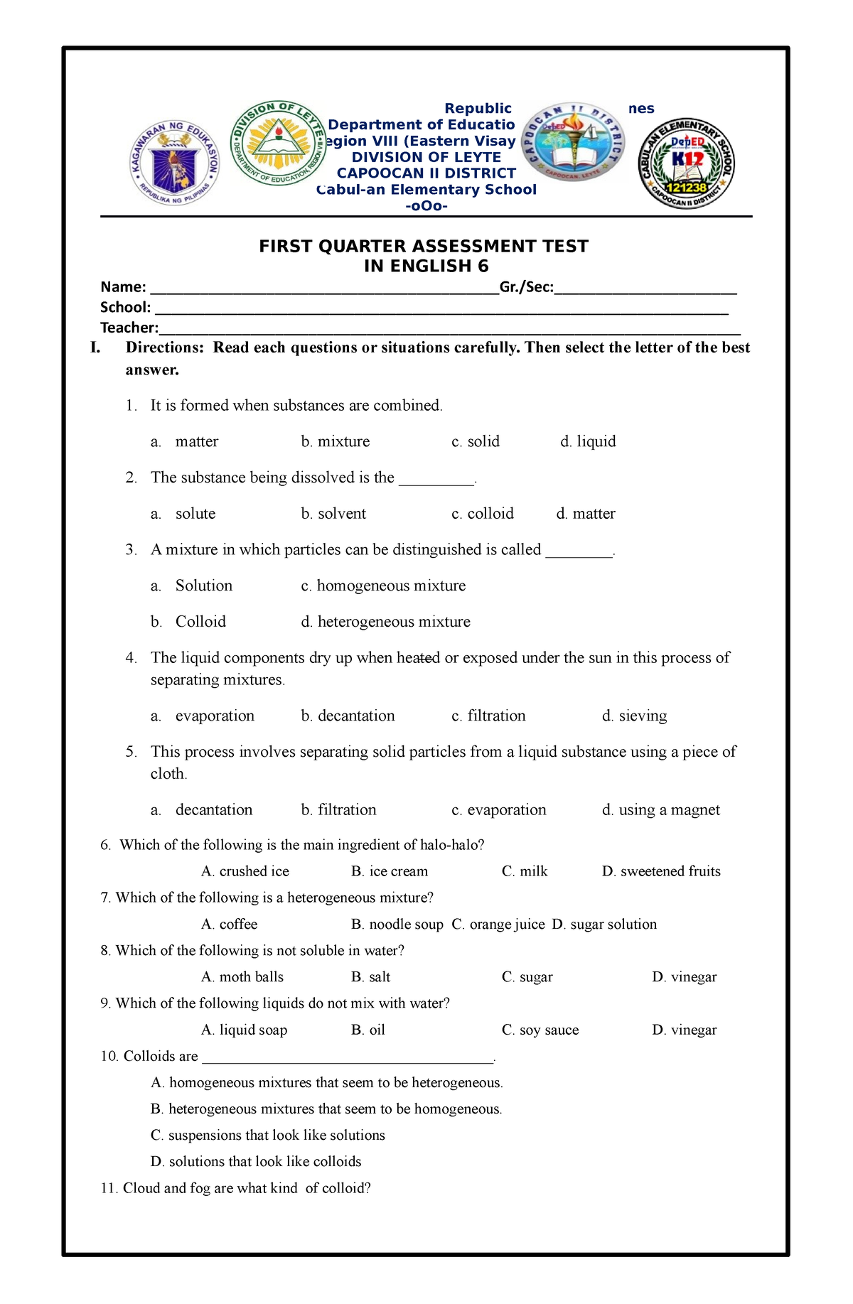 problem solving in social studies pre test