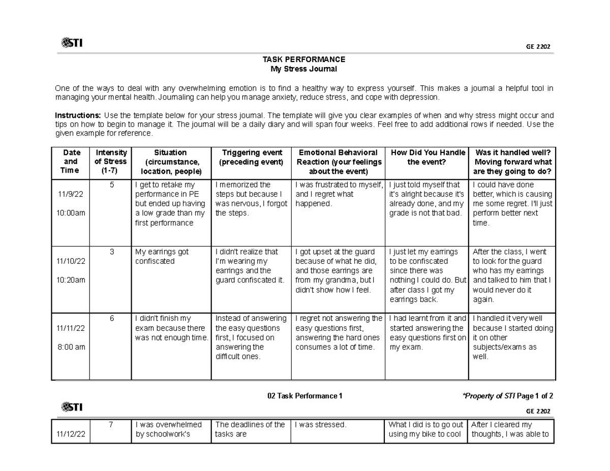 02-task-performance-1-task-performance-my-stress-journal-one-of-the