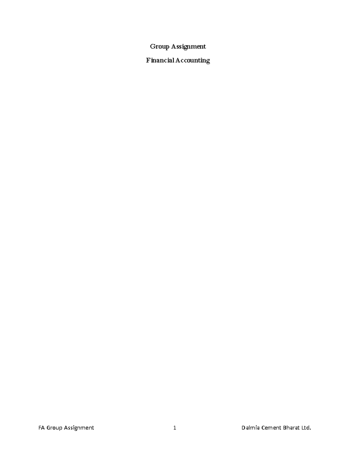 FA Project Word - Group Assignment Financial Accounting Table of ...
