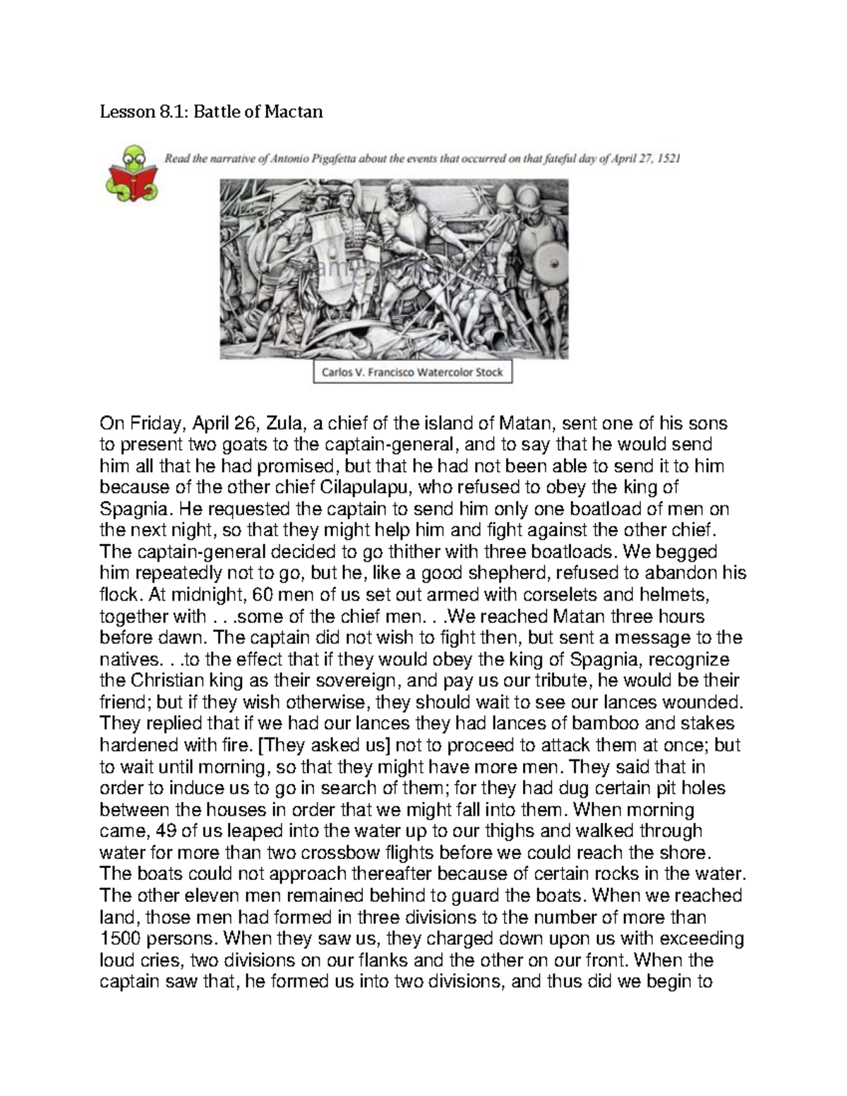 Lesson 8 The Manunggul Jar - Lesson 8: Battle of Mactan On Friday ...