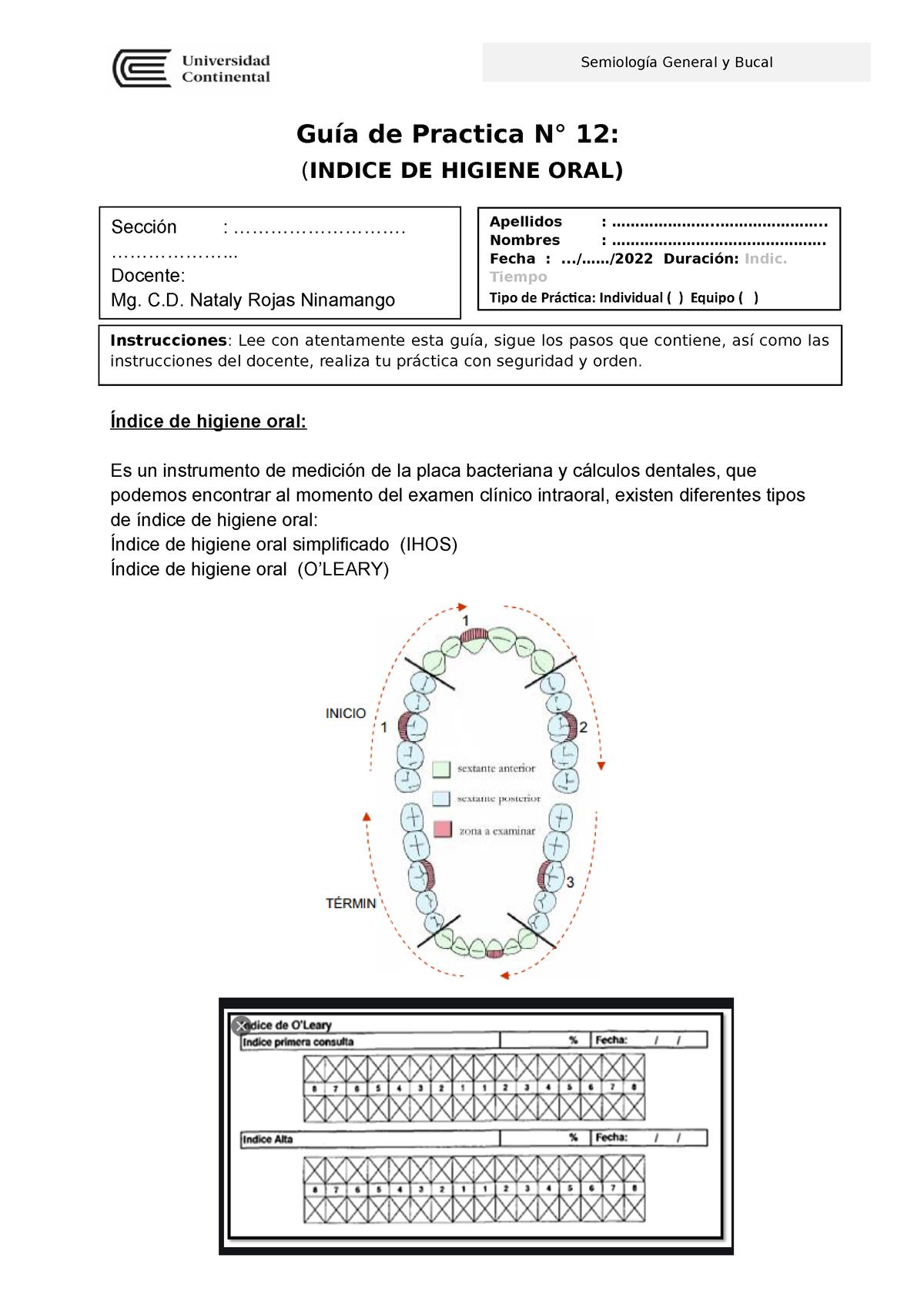 Guia Practica 12 - Apuntes - Guía De Practica N° 12: (INDICE DE HIGIENE ...