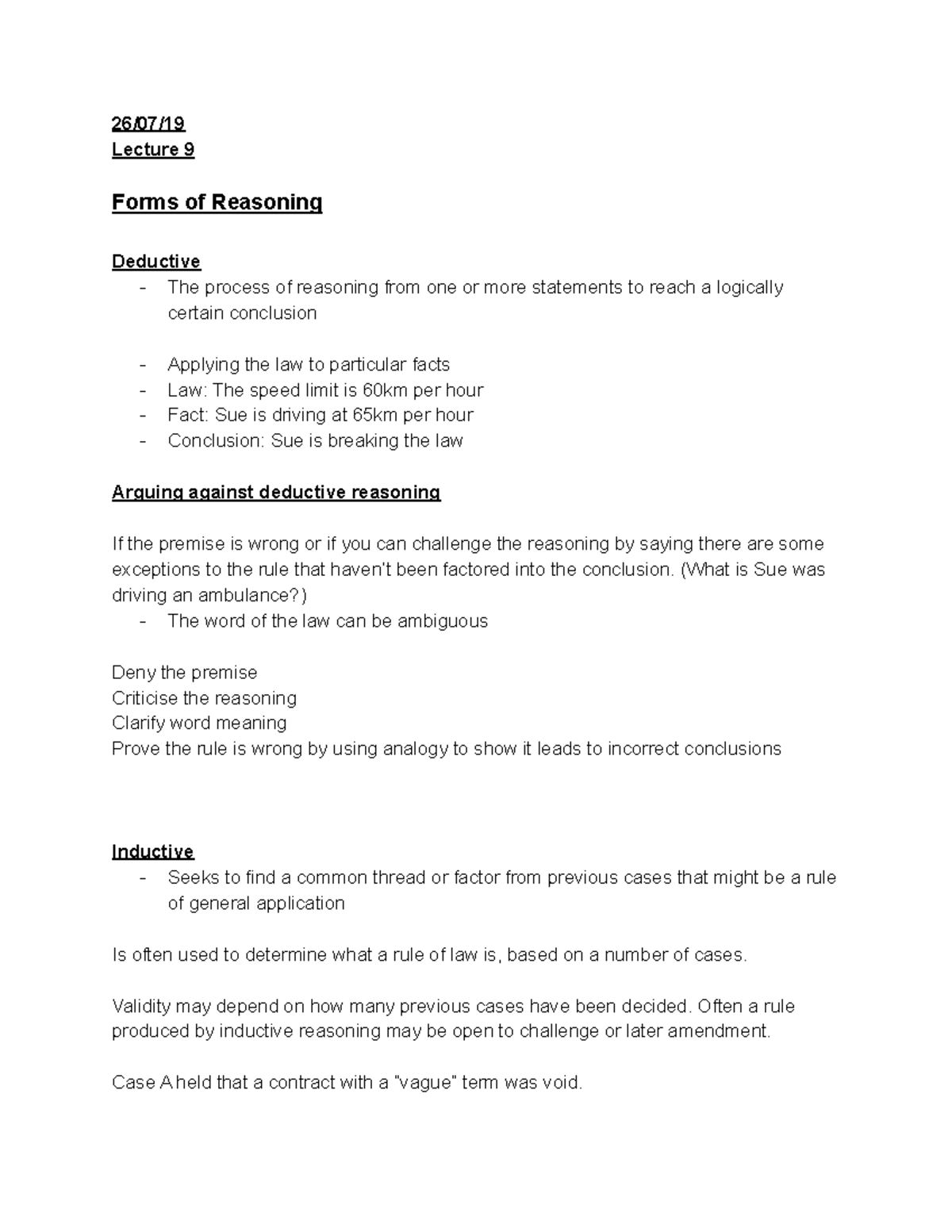 laws122-lecture-9-forms-of-reasoning-lecture-9-forms-of-reasoning