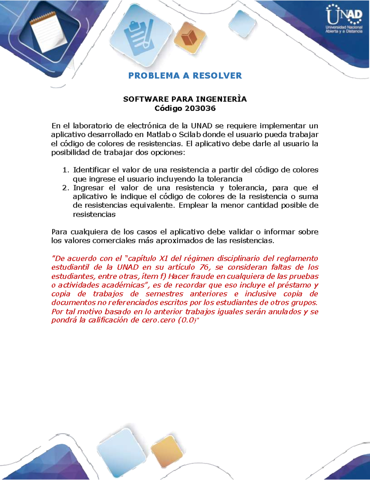 Problema A Resolver_software avanzado para ingenieria PROBLEMA A