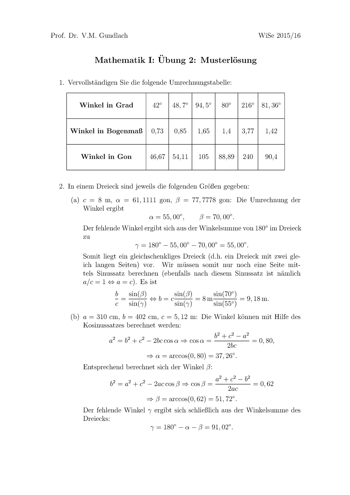 Aufgabe 2 ME Musterloesung - Prof. Dr. V. Gundlach WiSe 2015 ...