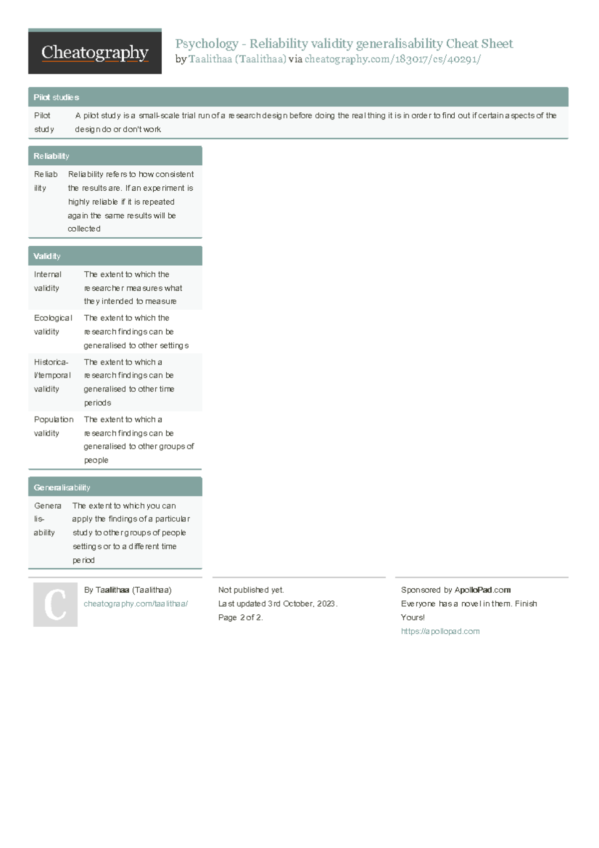 Validity and Reliability in Research Methods - Psychology - Reliability ...