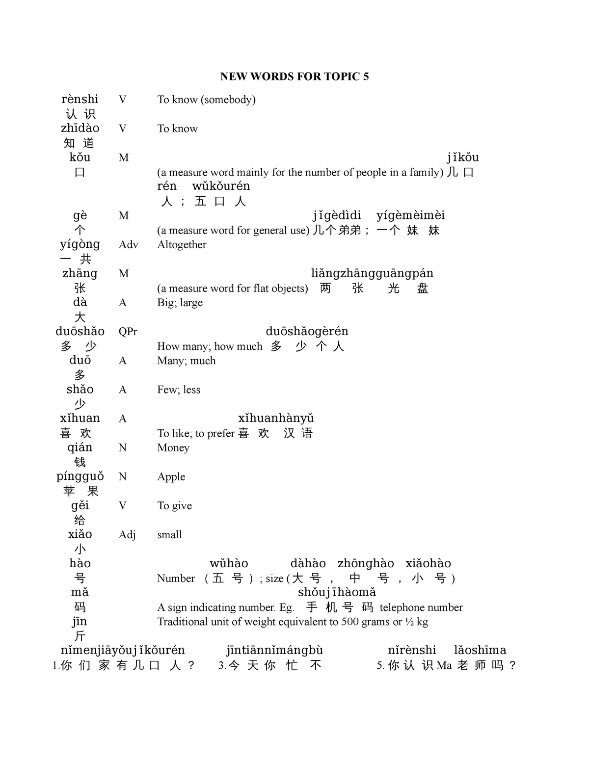 new-chinese-words-topic-5-new-words-for-topic-5-r-n-shi-v-to-know