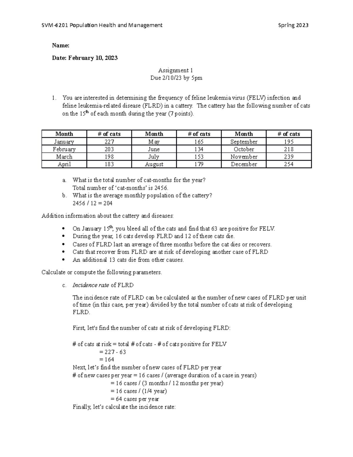 Sample size calculation - Name: Date: February 10, 2023 Assignment 1 ...