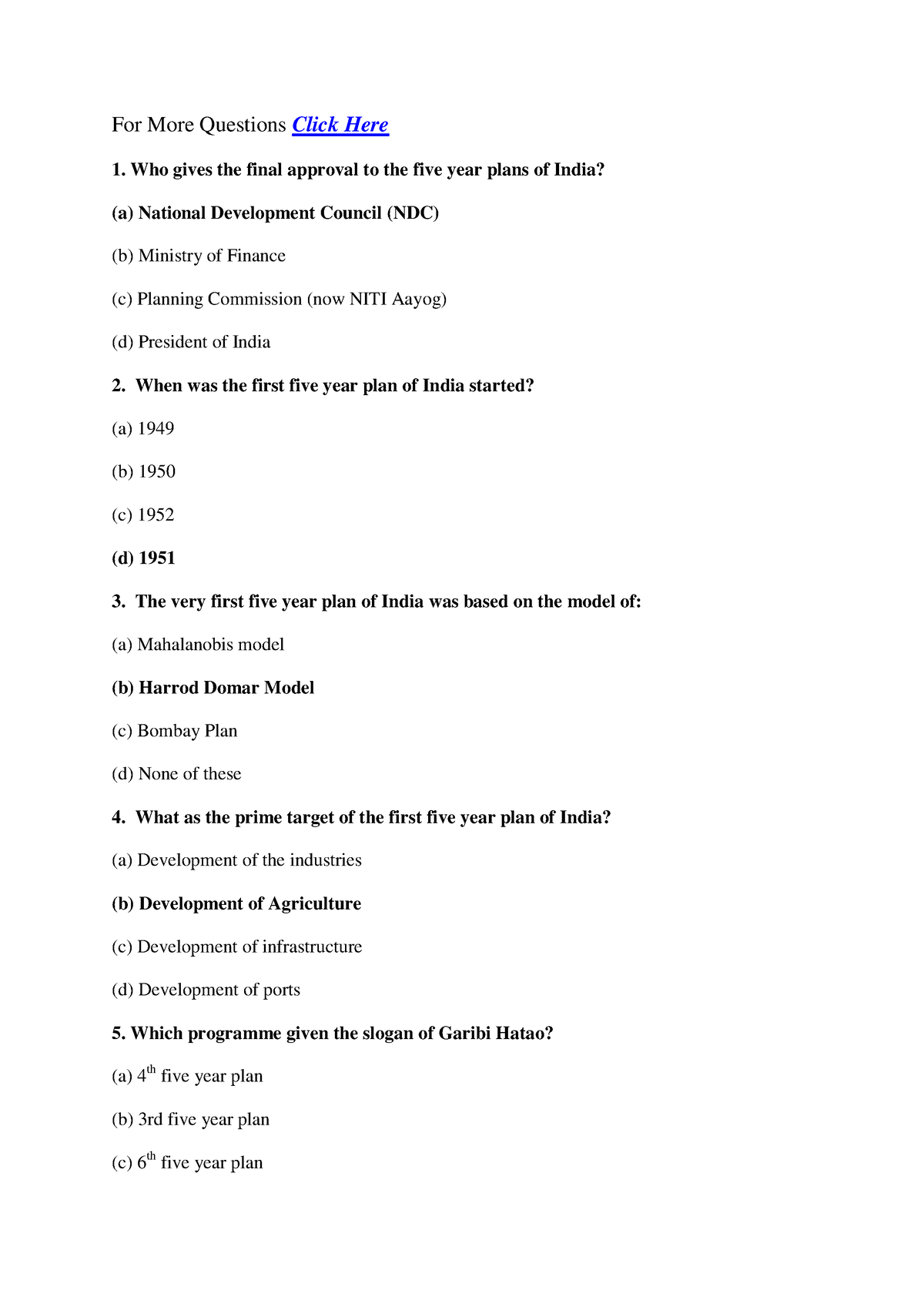 mcq on business plan