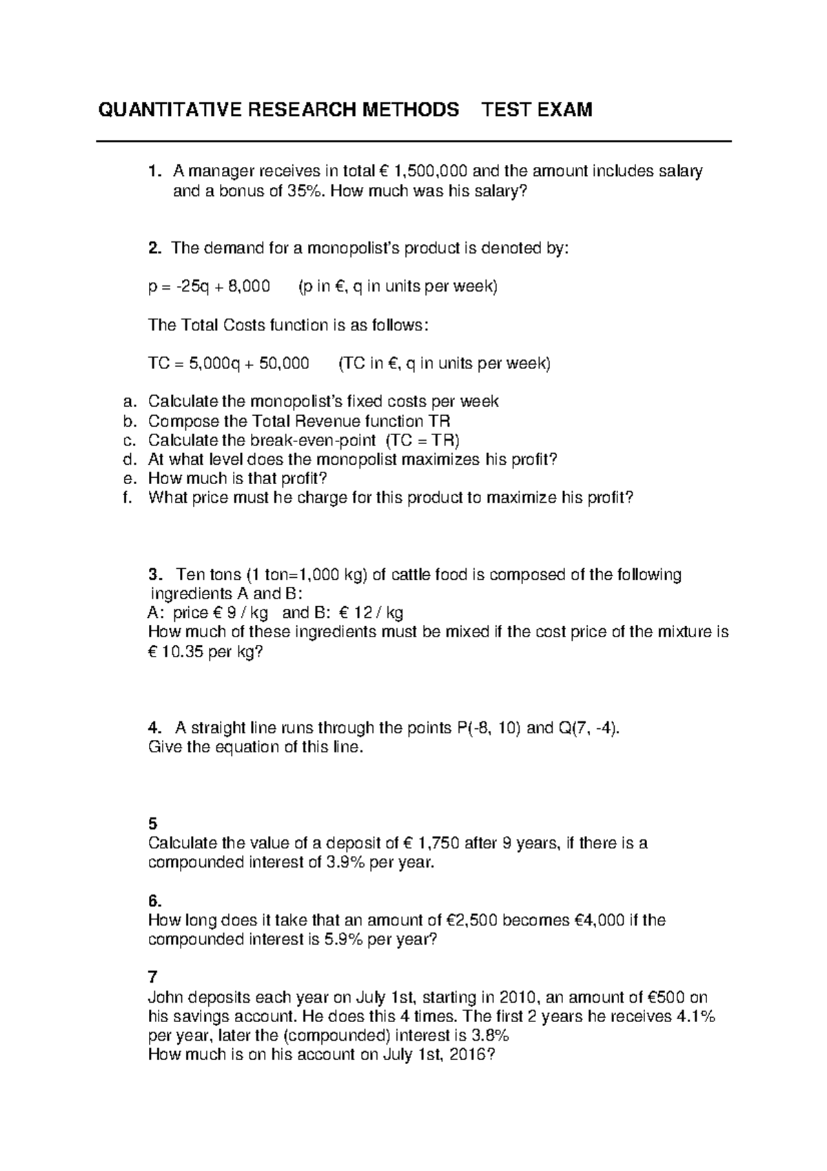 sample exam questions for research methods