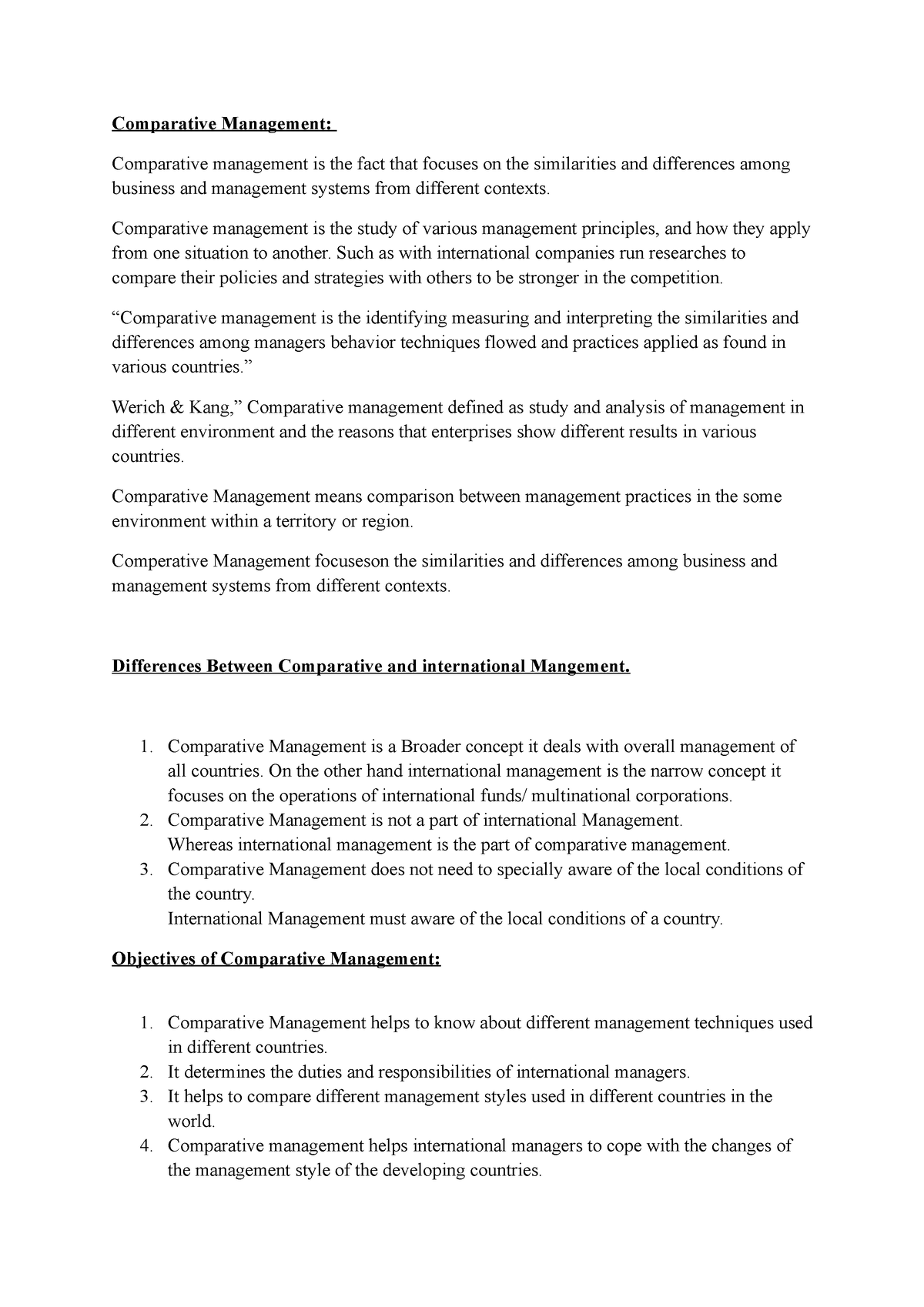 Comparative Management - Comparative Management: Comparative management ...