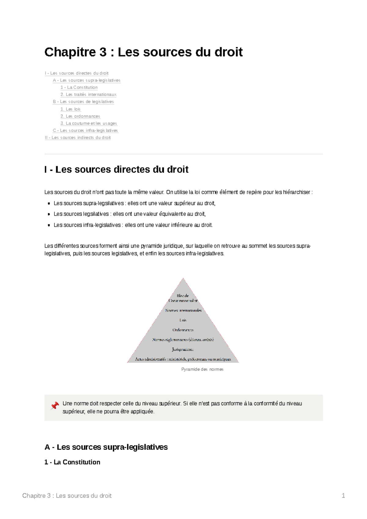 Introduction au droit : Chapitre 3 Les sources du droit - Chapitre 3 ...