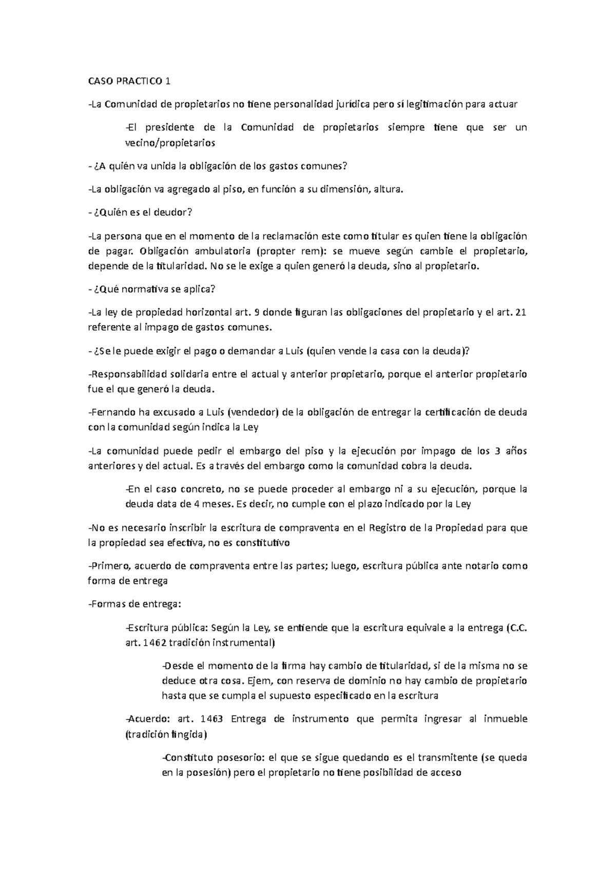 Caso Práctico 1- D. reales - CASO PRACTICO 1 -La Comunidad de ...