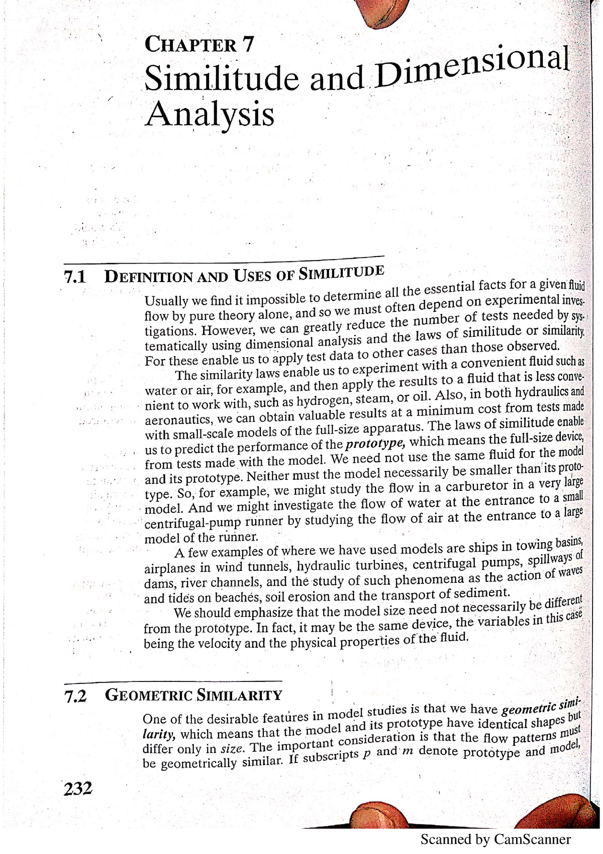 Chapter 7 Similitude And Dimensional Analysis - Hydraulics - Studocu