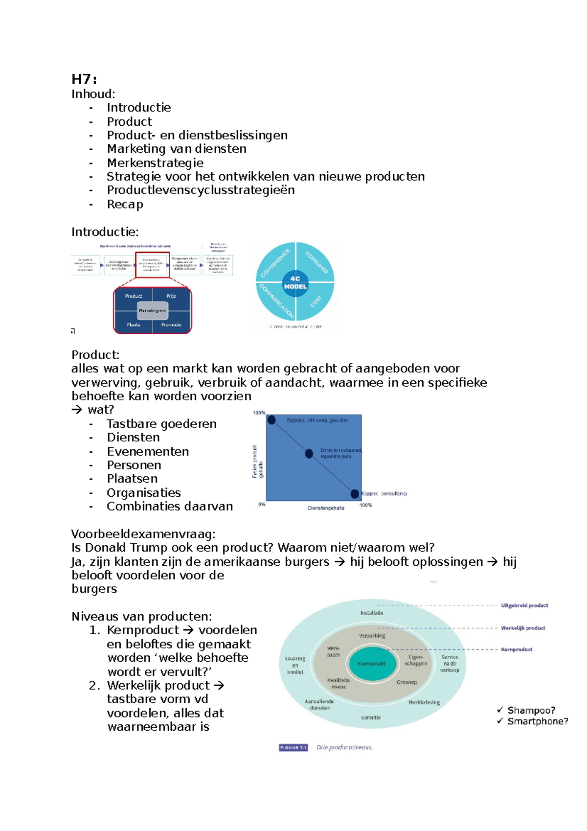 Hoofdstuk 7 samenvatting - H7: Inhoud: - Introductie - Product ...
