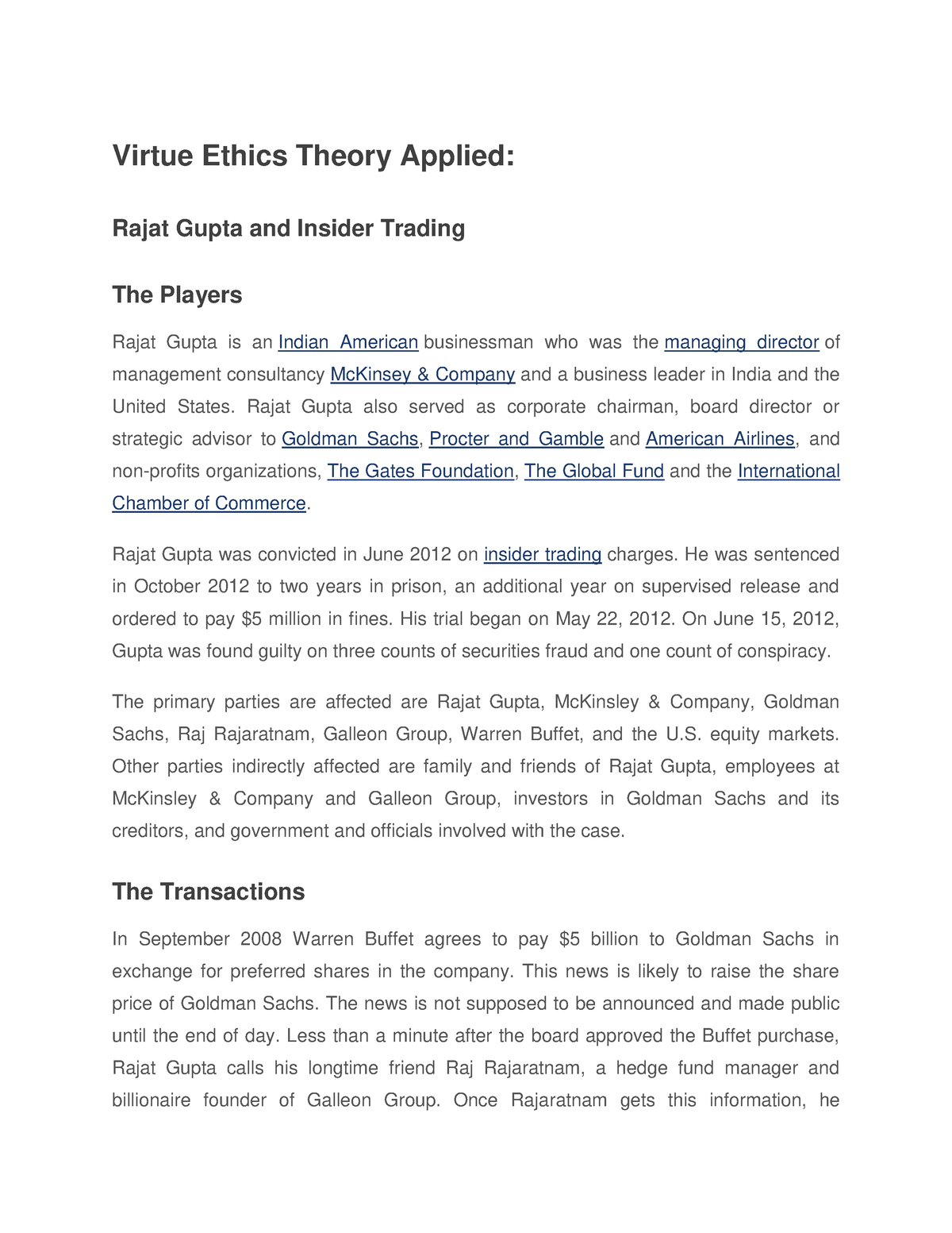 virtue ethics theory case study