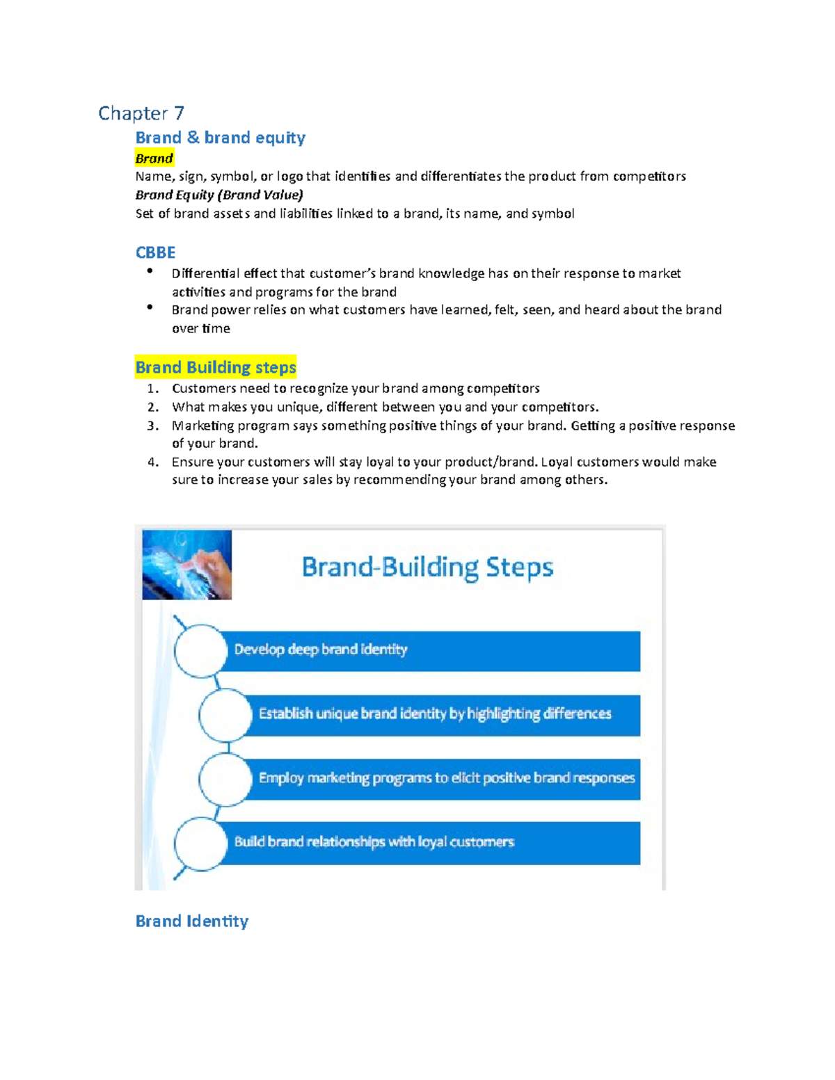 Business to Business Marketing - Chapter 7 Brand & brand equity Brand ...