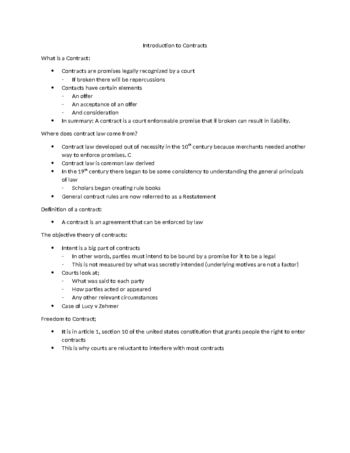 Introduction to Contracts - Where does contract law come from? Contract ...