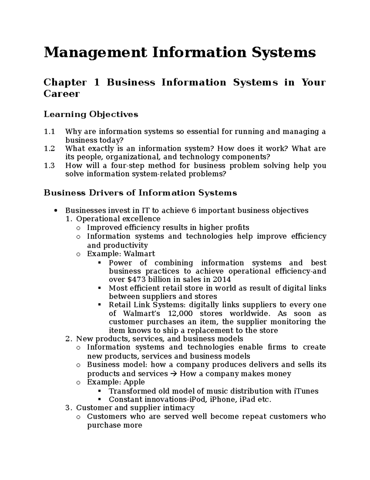 Management Information Systems - Notes - Management Information Systems ...