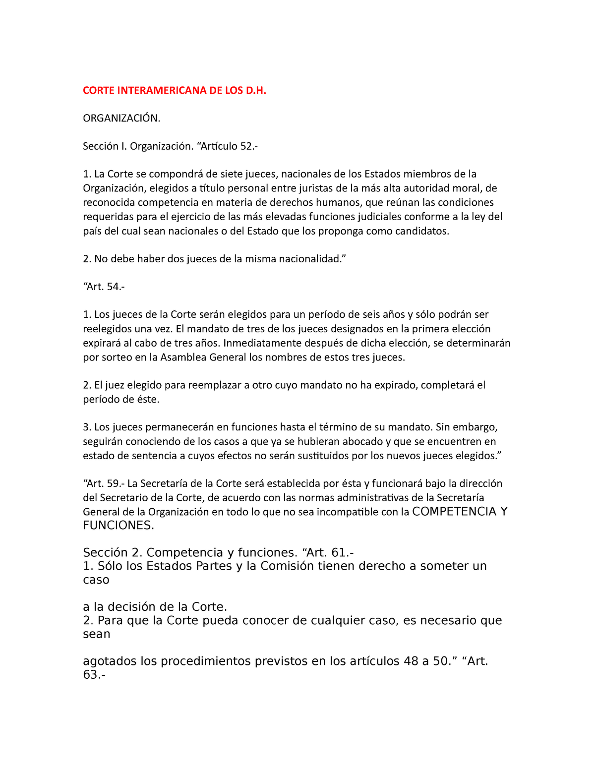 Análisis De La Corte Interamericana DE LOS Derechos Humanos - CORTE ...