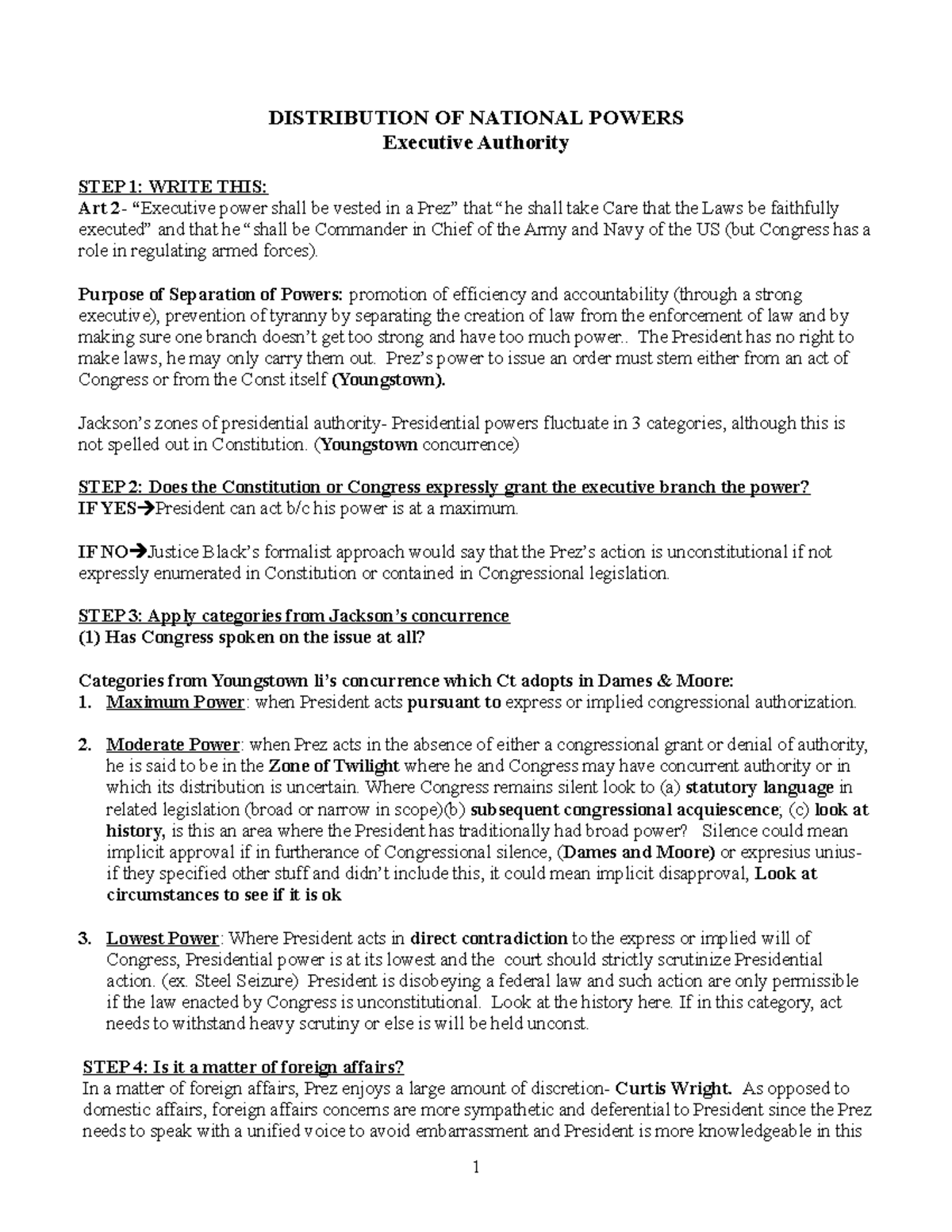 con-law-steps-analysis-steps-distribution-of-national-powers