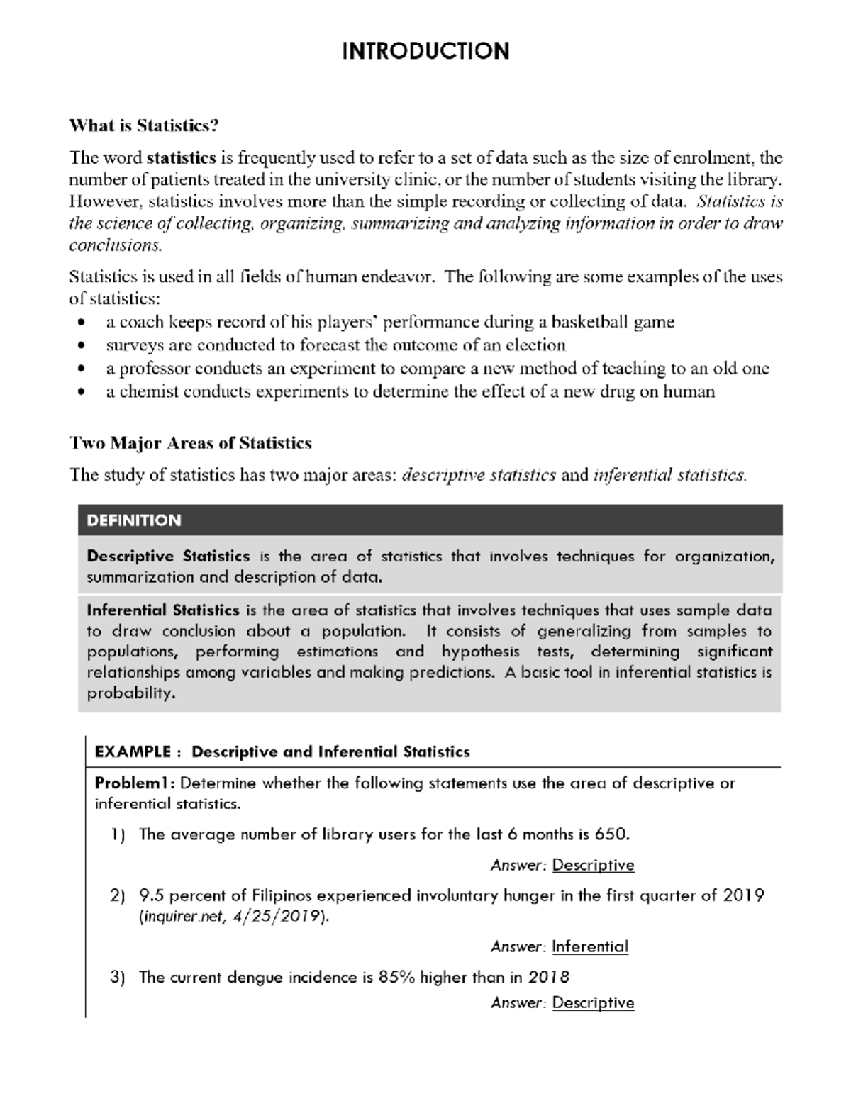 Introduction to Statistics - Management Accounting - Studocu