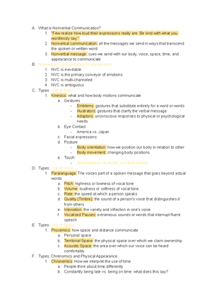 Ch. 1 Foundations of Communication - A. What is Communication? 1 ...