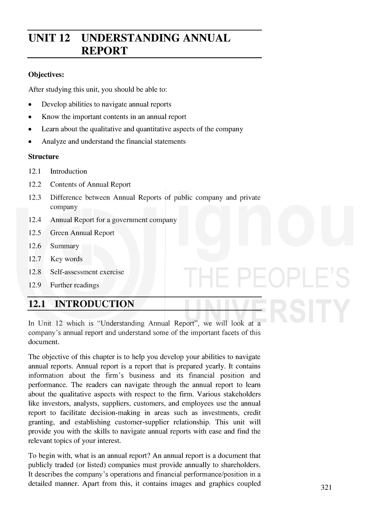 Annual report - used in analysis - Bachelors of Business Administration ...