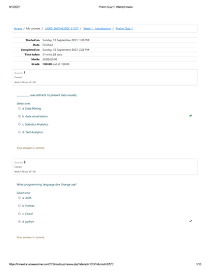 Data Analysis Finalz Quiz 2 - UGRD-MATH6200 Data Analysis UGRD-MATH6200 ...