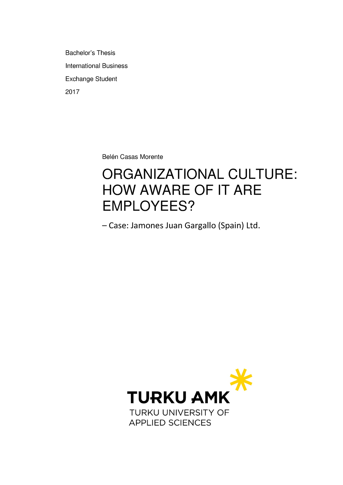 organizational culture thesis