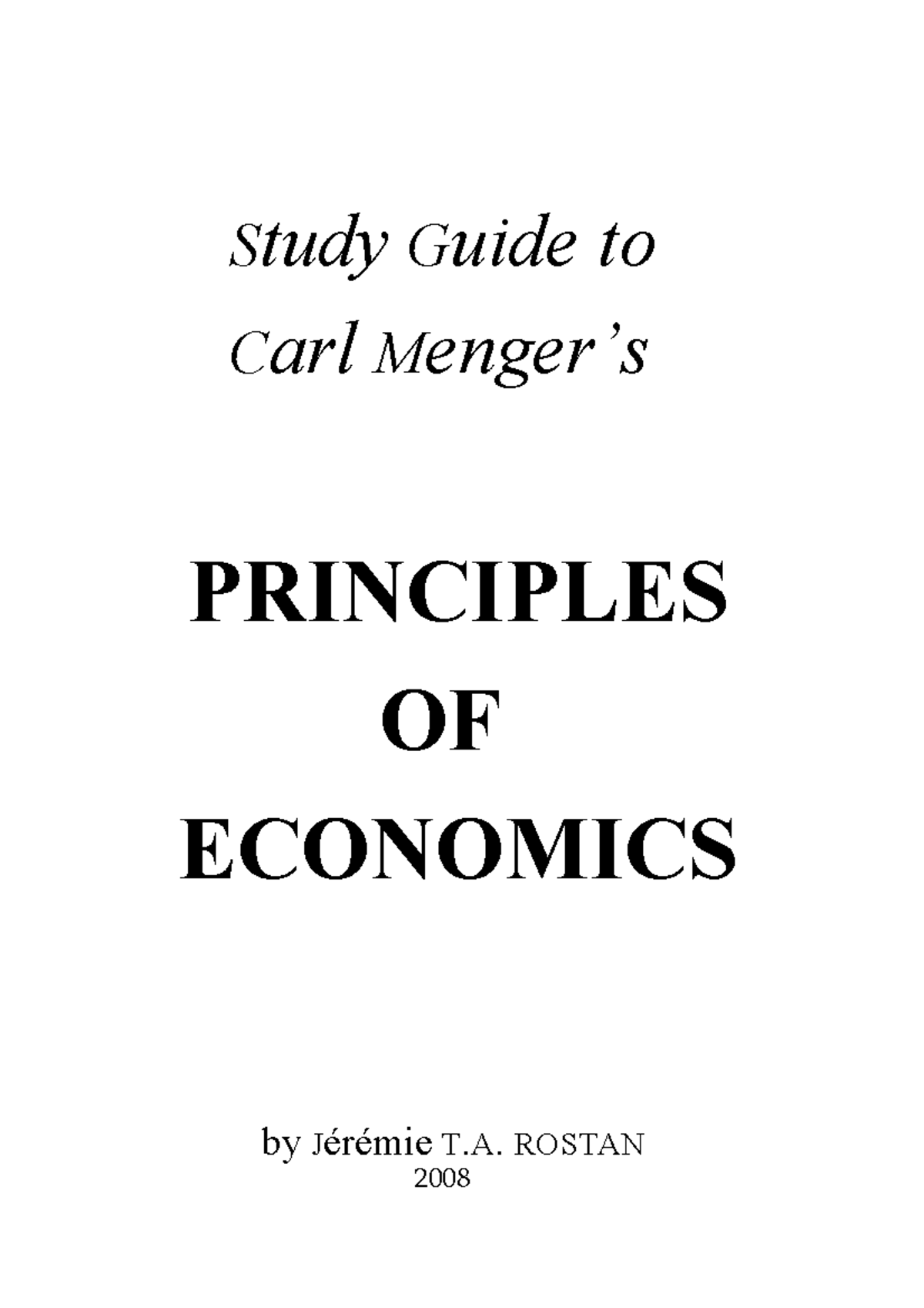 Principles of Economics Study Guide 2 - Study Guide to Carl PRINCIPLES ...