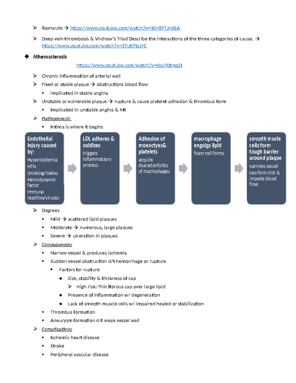 Patho exam 3 detailed notes - Raynauds youtube/watch?v=NSn8PTJndBA Deep ...