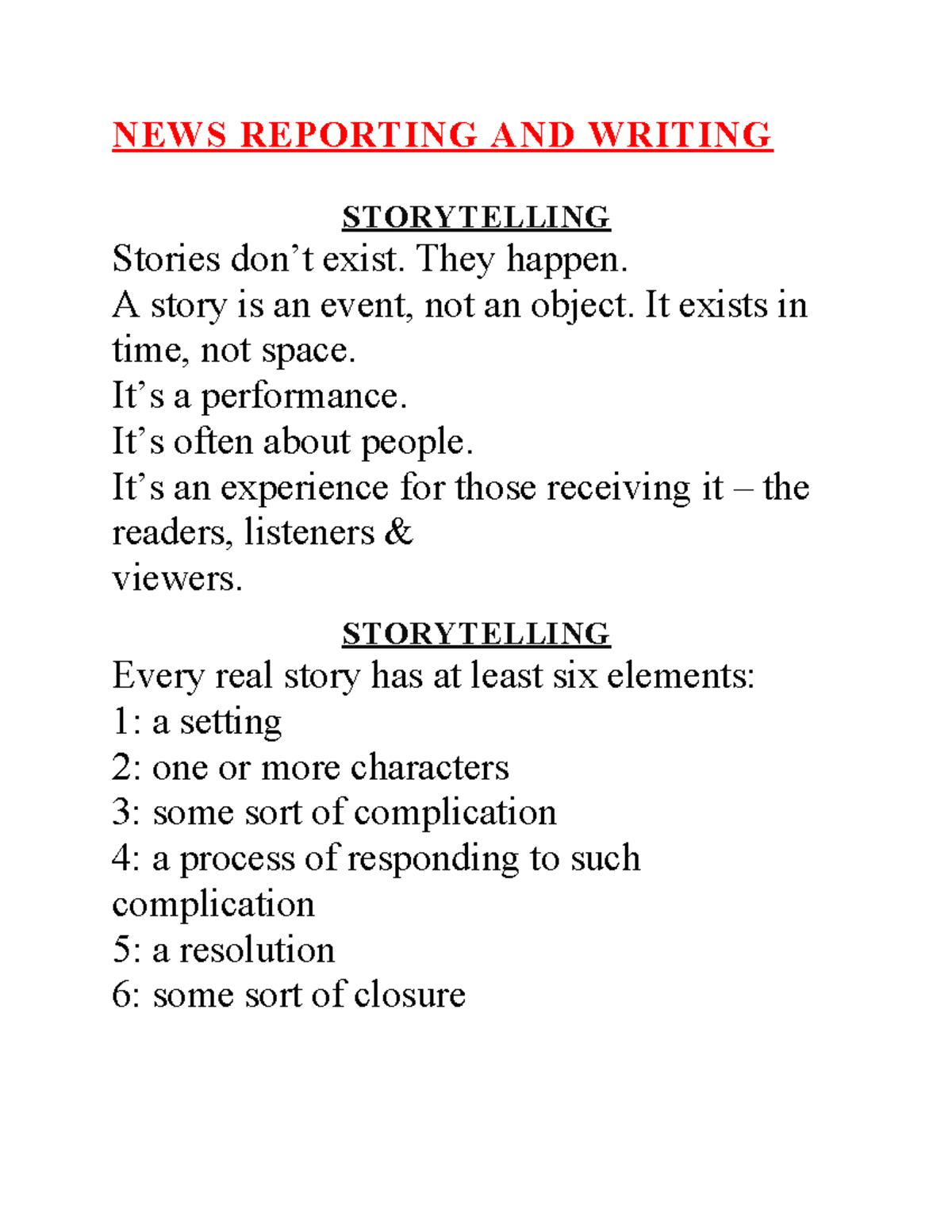 news-paper-summary-notes-news-reporting-and-writing