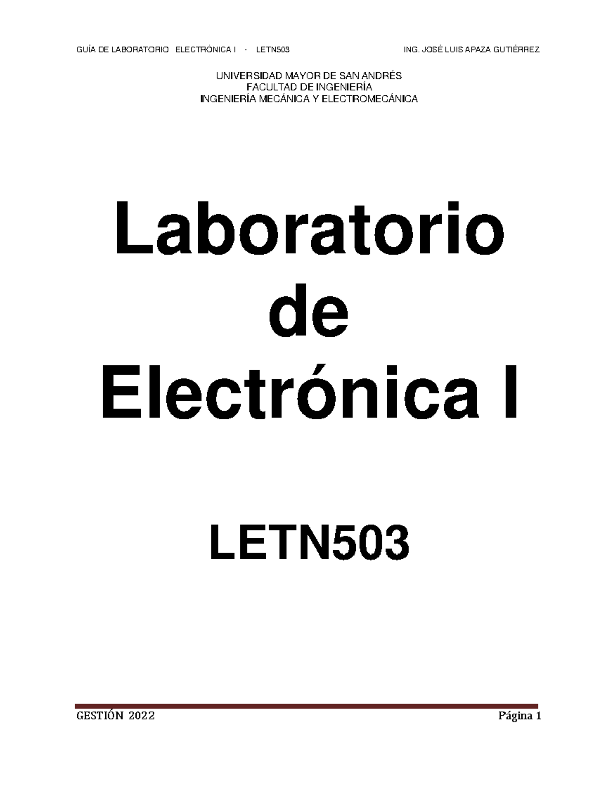 LETN 503 II 2022 - preinforme - UNIVERSIDAD MAYOR DE SAN ANDRÉS ...