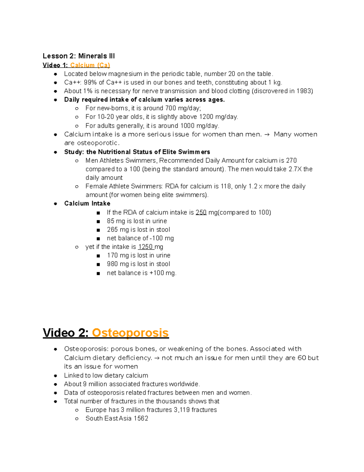 Lesson 2 minerals - lecture notes - Lesson 2: Minerals III Video 1 ...