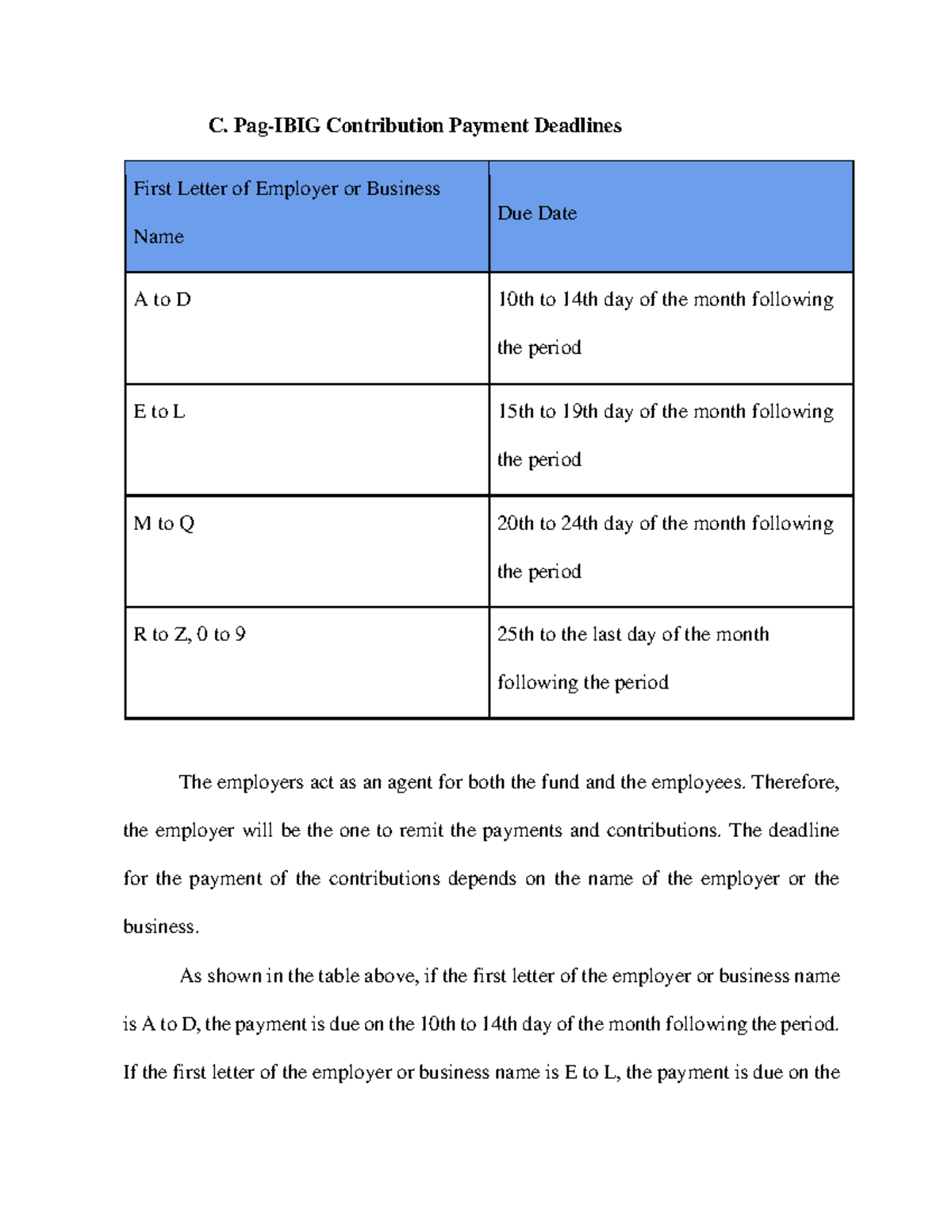 PAG-IBIG Case Study Report-11-20 - C. Pag-IBIG Contribution Payment ...