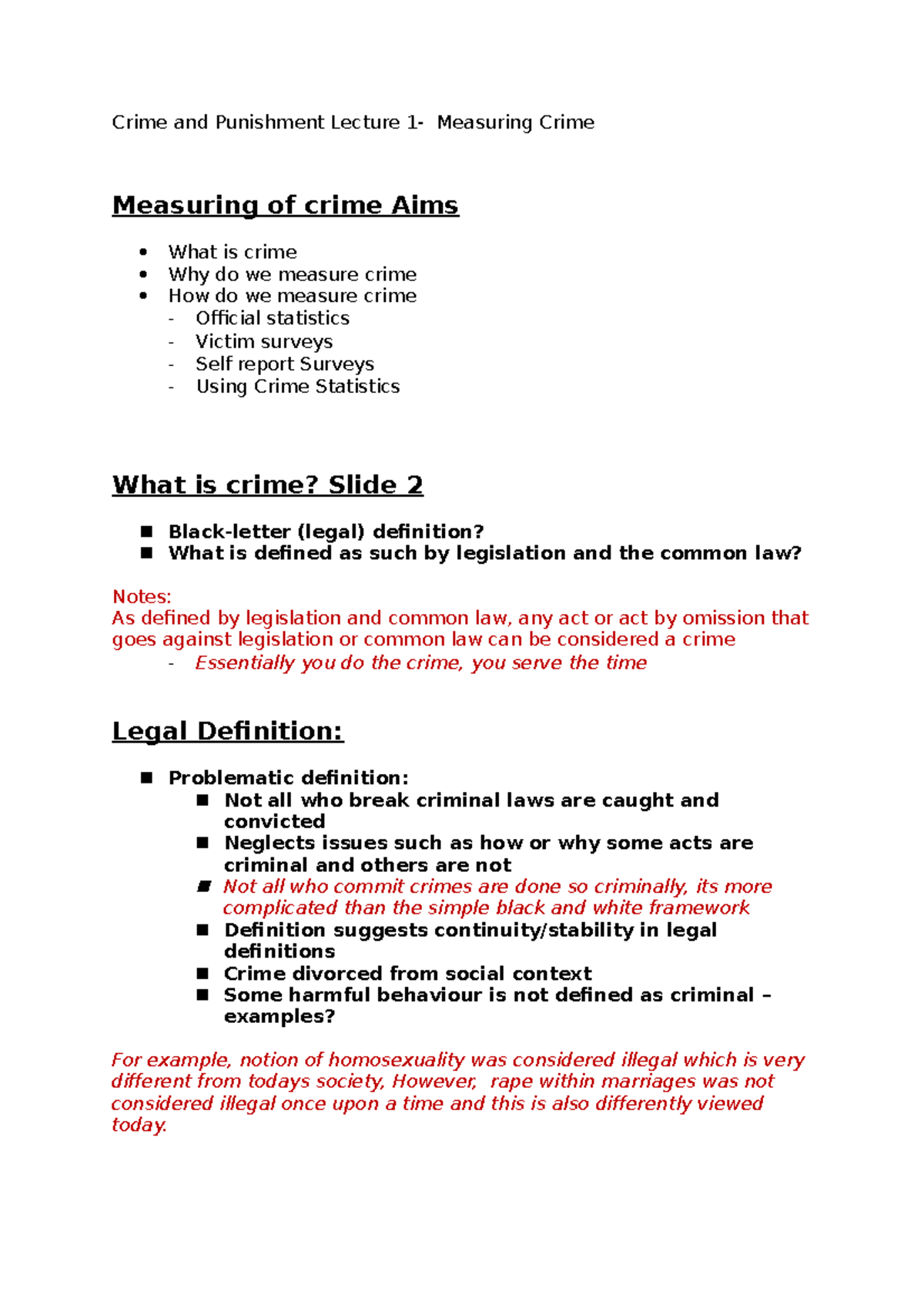 Crime and Punishment Lectures - Normative definition Thorsten Sellin ...