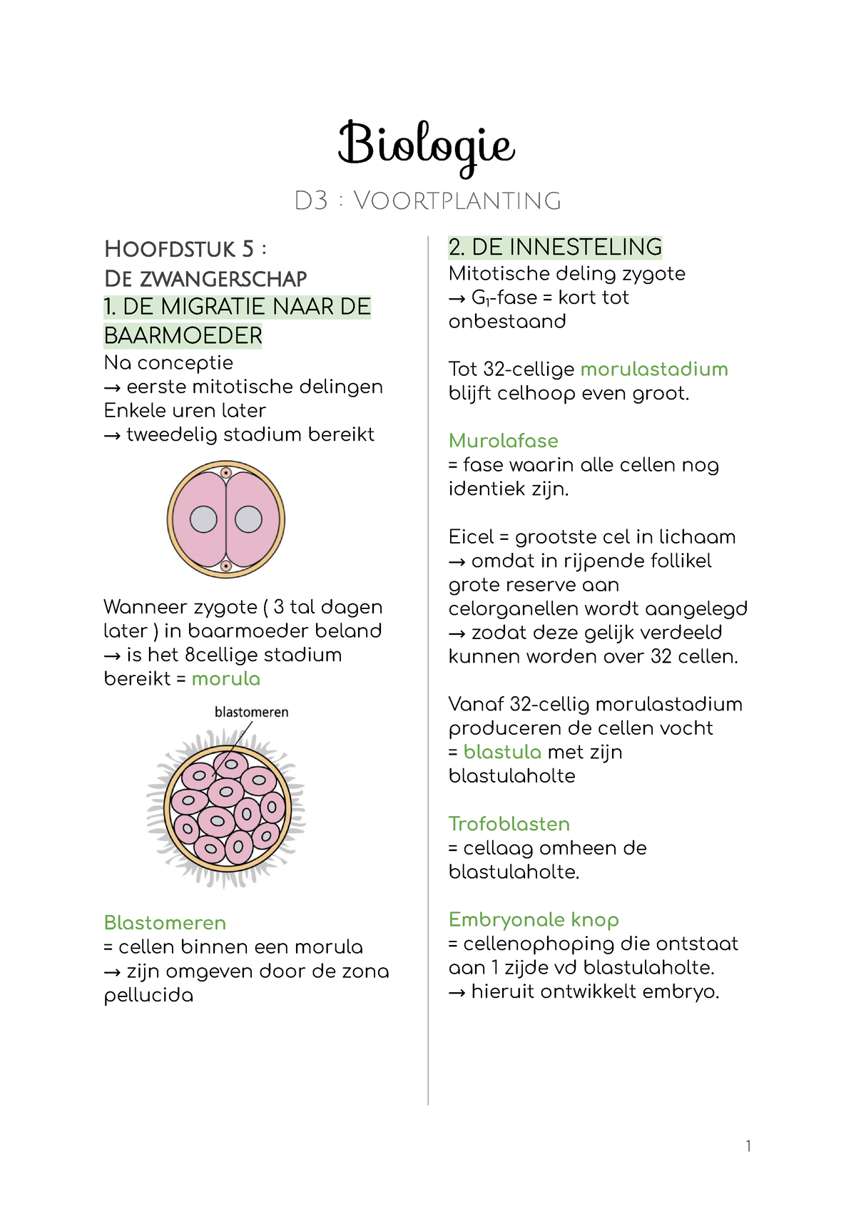 Biologie D Voortplanting Na Kerst Biologie D Voortplanting