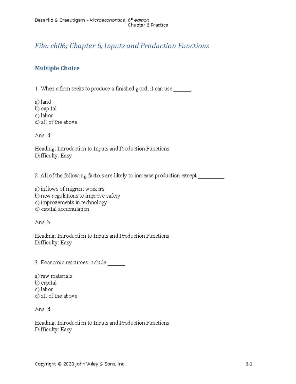 Ch06 Quizzes - Chapter 6 Quiz Practice - Chapter 6 Practice File: Ch06 ...