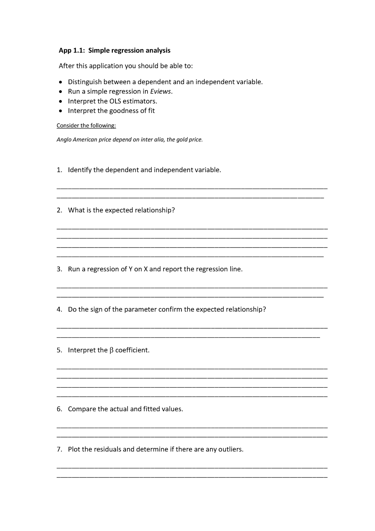 App 1 - Quantitative Investment Analysis - App 1: Simple regression ...