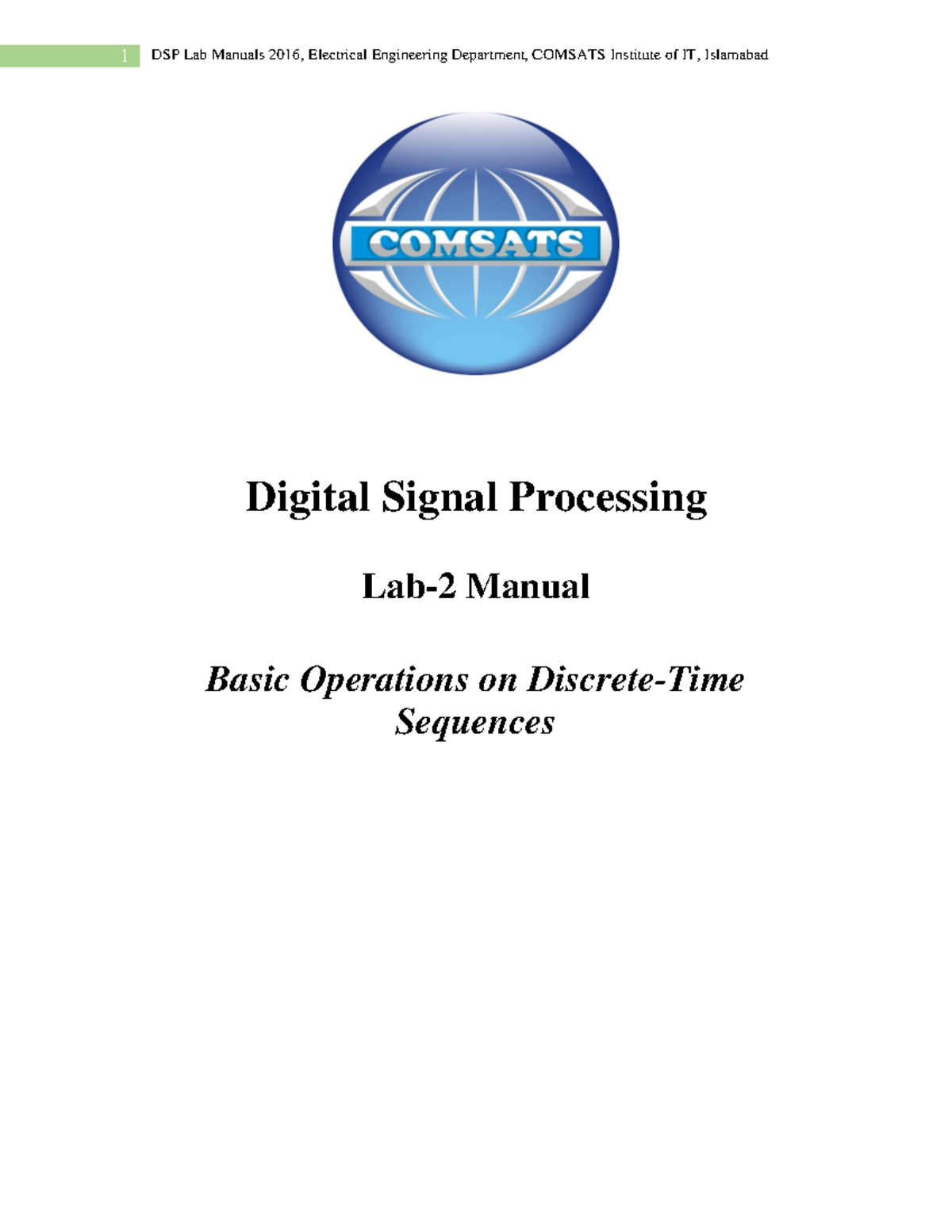 Lab 2 Signals - helpful in lab work - Digital Signal Processing Lab-2 ...
