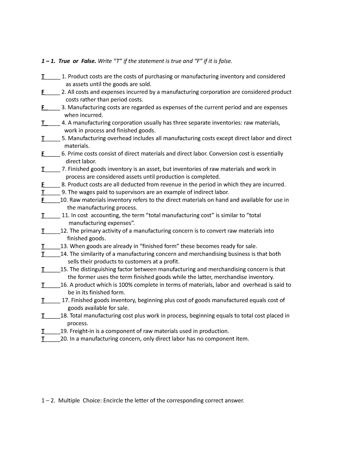 what is the meaning cost assignment