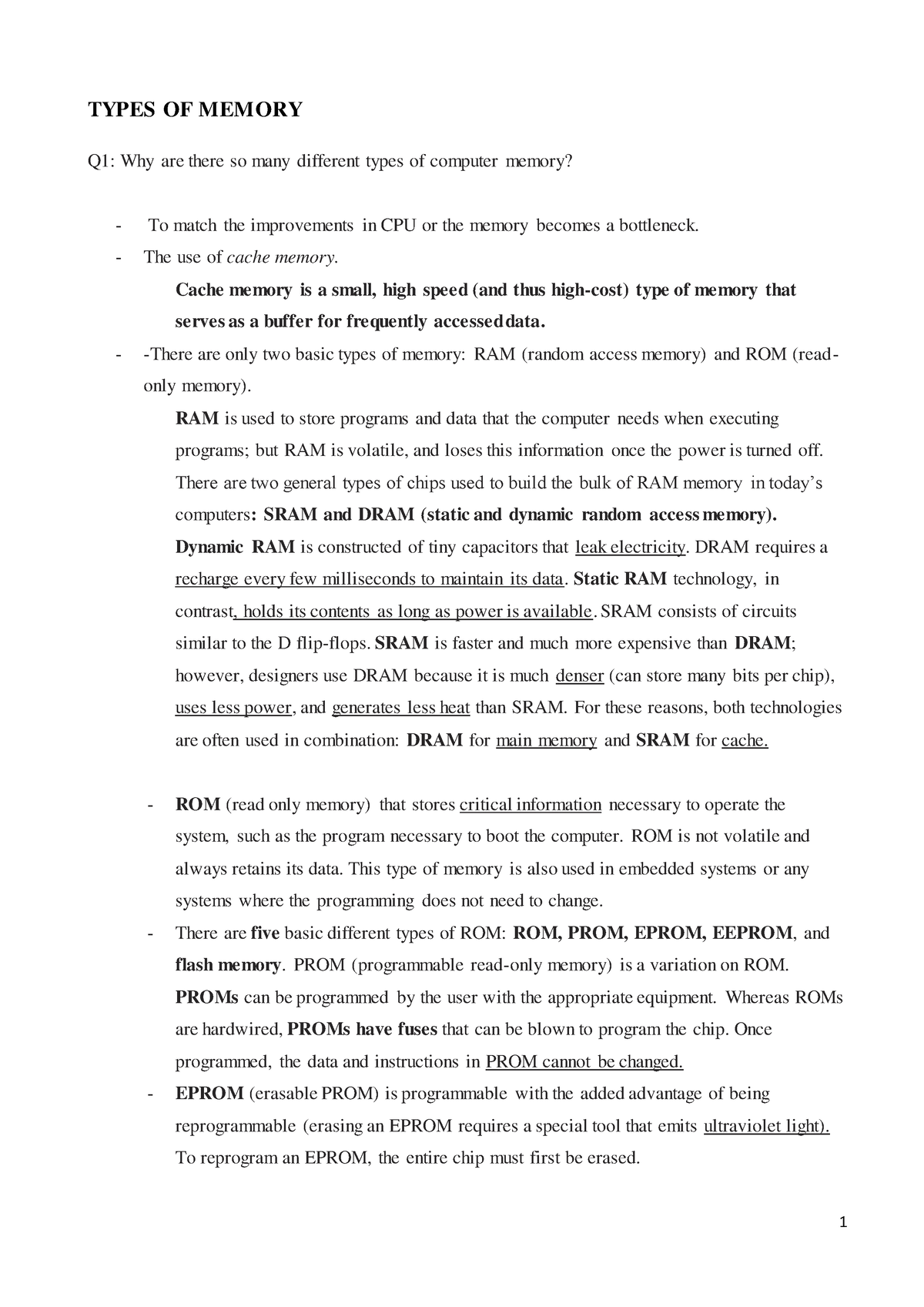 types-of-memory-types-of-memory-q1-why-are-there-so-many-different