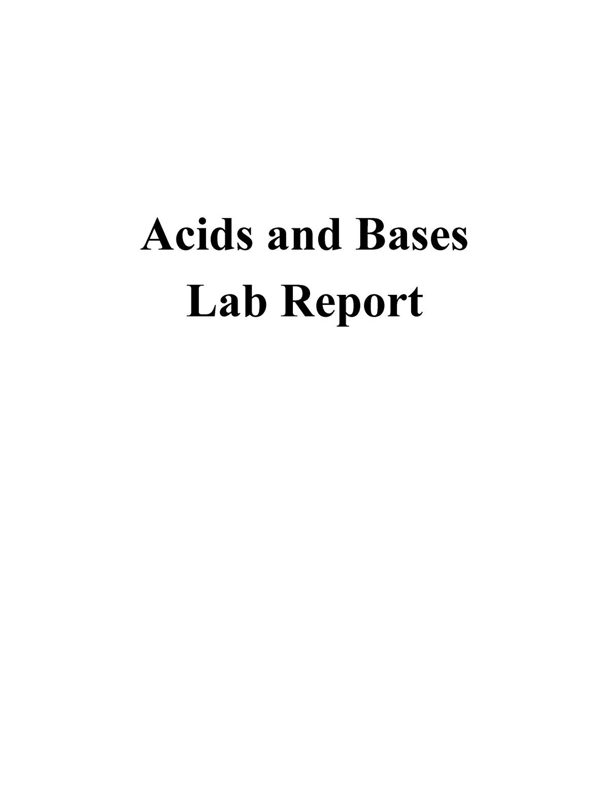 lab acids and bases assignment reflect on the lab quizlet