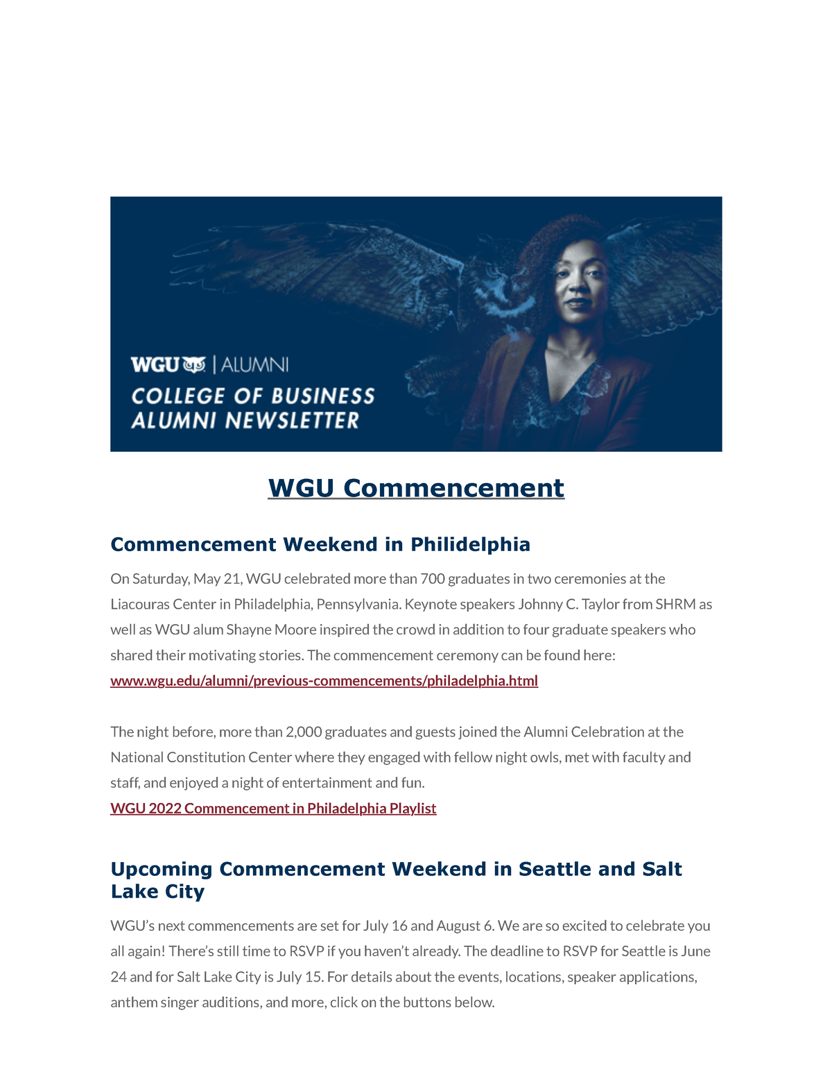 Wgu Commencements