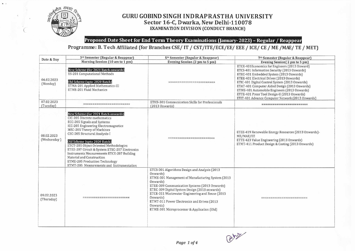 B. Tech Theory Proposed - Computer Science & Engineering - Studocu