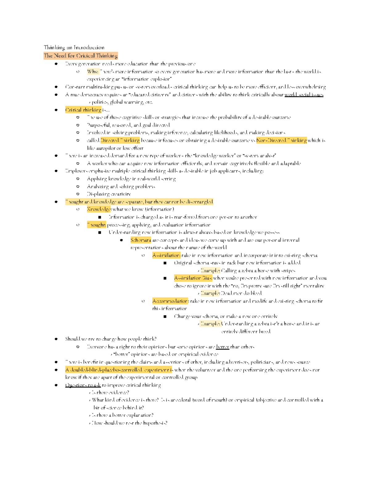 from critical thinking to argument chapter 1 summary